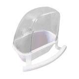 Maxbell Bird Cage Feeder Parrot Feeding Station Water Bowl Parakeets with Perch White