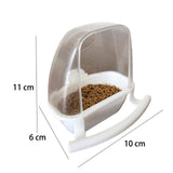Maxbell Bird Cage Feeder Parrot Feeding Station Water Bowl Parakeets with Perch White