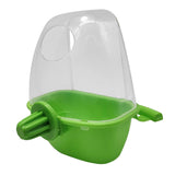 Maxbell Bird Cage Feeder Parrot Feeding Station Water Bowl Parakeets with Perch Green