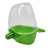 Maxbell Bird Cage Feeder Parrot Feeding Station Water Bowl Parakeets with Perch Green