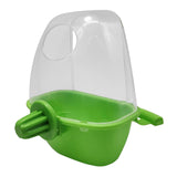 Maxbell Bird Cage Feeder Parrot Feeding Station Water Bowl Parakeets with Perch Green