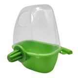 Maxbell Bird Cage Feeder Parrot Feeding Station Water Bowl Parakeets with Perch Green
