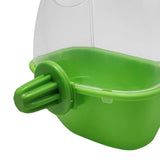 Maxbell Bird Cage Feeder Parrot Feeding Station Water Bowl Parakeets with Perch Green