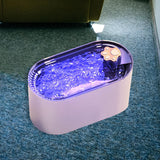 Maxbell Automatic Cat Water Fountain Water Dispenser Silent Waterer USB Indoor 3L White Night Light