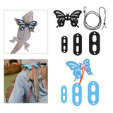 Maxbell Leash Control Rope Walking Lead Harness for Reptiles Gecko Black