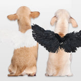Maxbell Costume Pet Cosplay Small Dog Funny Gift Birthday Halloween Angel Wings S Black
