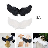 Maxbell Costume Pet Cosplay Small Dog Funny Gift Birthday Halloween Angel Wings S Black