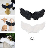 Maxbell Costume Pet Cosplay Small Dog Funny Gift Birthday Halloween Angel Wings S Black