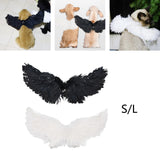 Maxbell Costume Pet Cosplay Small Dog Funny Gift Birthday Halloween Angel Wings S Black