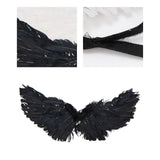Maxbell Costume Pet Cosplay Small Dog Funny Gift Birthday Halloween Angel Wings S Black