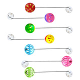 Maxbell 7Pcs Toy Bell Balls with Sucker Pet Supplies for Lizards Reptiles Chinchilla