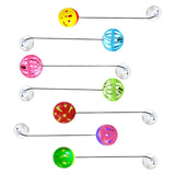 Maxbell 7Pcs Toy Bell Balls with Sucker Pet Supplies for Lizards Reptiles Chinchilla