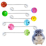 Maxbell 7Pcs Toy Bell Balls with Sucker Pet Supplies for Lizards Reptiles Chinchilla