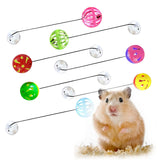 Maxbell 7Pcs Toy Bell Balls with Sucker Pet Supplies for Lizards Reptiles Chinchilla
