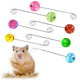 Maxbell 7Pcs Toy Bell Balls with Sucker Pet Supplies for Lizards Reptiles Chinchilla