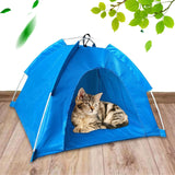 Maxbell Foldable Pet Tent Dog Cage Folding Sun Kitten beach Blue