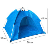 Maxbell Foldable Pet Tent Dog Cage Folding Sun Kitten beach Blue