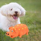 Maxbell Dog Chew Toy, Pet Interactive Durable Rubber Grunting Pig Squeaky Dog Toy Orange