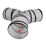 Maxbell Pet Cat Tunnel Tube Hanging Toy Ball Funny Toys Training for pets Gray