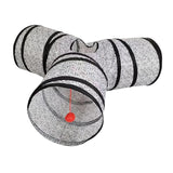 Maxbell Pet Cat Tunnel Tube Hanging Toy Ball Funny Toys Training for pets Gray