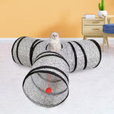 Maxbell Pet Cat Tunnel Tube Hanging Toy Ball Funny Toys Training for pets Gray