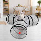 Maxbell Pet Cat Tunnel Tube Hanging Toy Ball Funny Toys Training for pets Gray