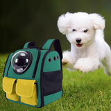 Maxbell Portable Cat Backpack Carrier Mesh Breathable Puppy Carrying Bag Knapsack Green
