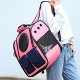 Maxbell Portable Cat Backpack Carrier Mesh Breathable Puppy Carrying Bag Knapsack Pink