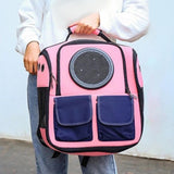 Maxbell Portable Cat Backpack Carrier Mesh Breathable Puppy Carrying Bag Knapsack Pink