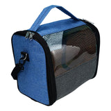 Maxbell Hamster Carrier Guinea Pig Travel Bag Traveling Handbag Small Animals Tote Blue