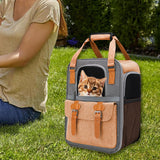 Maxbell Portable Cat Carrier Backpack Dog Travel Bag with Shoulder Strap for Kitten Orange