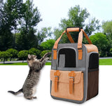 Maxbell Portable Cat Carrier Backpack Dog Travel Bag with Shoulder Strap for Kitten Orange