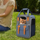 Maxbell Portable Cat Carrier Backpack Dog Travel Bag with Shoulder Strap for Kitten Blue