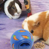 Maxbell Pet Slow Feeder Bowl Snack Toy Ball Interactive Bunny Toy for Puppy Blue