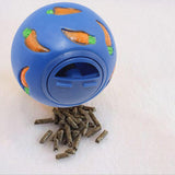 Maxbell Pet Slow Feeder Bowl Snack Toy Ball Interactive Bunny Toy for Puppy Blue