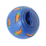 Maxbell Pet Slow Feeder Bowl Snack Toy Ball Interactive Bunny Toy for Puppy Blue