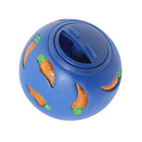 Maxbell Pet Slow Feeder Bowl Snack Toy Ball Interactive Bunny Toy for Puppy Blue