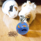 Maxbell Pet Slow Feeder Bowl Snack Toy Ball Interactive Bunny Toy for Puppy Blue
