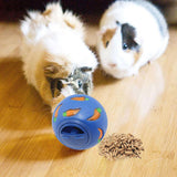 Maxbell Pet Slow Feeder Bowl Snack Toy Ball Interactive Bunny Toy for Puppy Blue