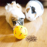 Maxbell Pet Slow Feeder Bowl Snack Toy Ball Interactive Bunny Toy for Puppy Yellow