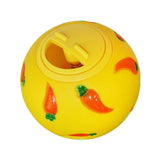 Maxbell Pet Slow Feeder Bowl Snack Toy Ball Interactive Bunny Toy for Puppy Yellow