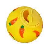 Maxbell Pet Slow Feeder Bowl Snack Toy Ball Interactive Bunny Toy for Puppy Yellow