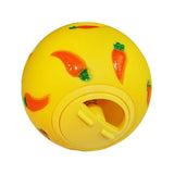 Maxbell Pet Slow Feeder Bowl Snack Toy Ball Interactive Bunny Toy for Puppy Yellow