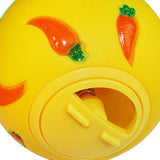 Maxbell Pet Slow Feeder Bowl Snack Toy Ball Interactive Bunny Toy for Puppy Yellow