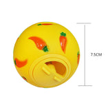 Maxbell Pet Slow Feeder Bowl Snack Toy Ball Interactive Bunny Toy for Puppy Yellow