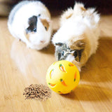 Maxbell Pet Slow Feeder Bowl Snack Toy Ball Interactive Bunny Toy for Puppy Yellow