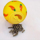 Maxbell Pet Slow Feeder Bowl Snack Toy Ball Interactive Bunny Toy for Puppy Yellow
