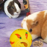 Maxbell Pet Slow Feeder Bowl Snack Toy Ball Interactive Bunny Toy for Puppy Yellow