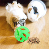 Maxbell Pet Slow Feeder Bowl Snack Toy Ball Interactive Bunny Toy for Puppy Green