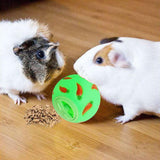 Maxbell Pet Slow Feeder Bowl Snack Toy Ball Interactive Bunny Toy for Puppy Green